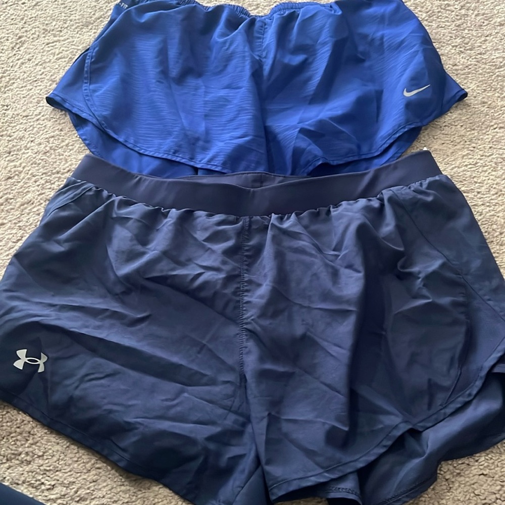 Nike and Under Armour women’s size large shorts. Great condition.